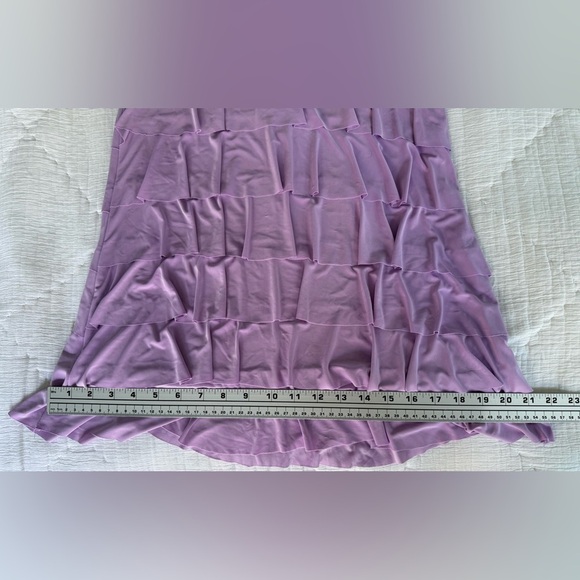 Pretty Woman Lavender Tiered Ruffle Sleeveless Dress Made in USA M 🪻 - Picture 8 of 9